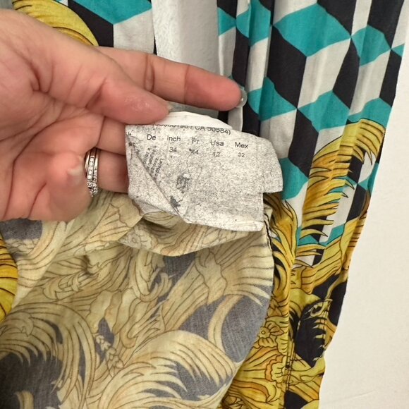 Versace Jeans Cube Baroque Print Sportshirt Button Up Shirt Size S - Picture 8 of 12